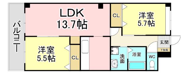 クリスタルガーデン 間取り図画像