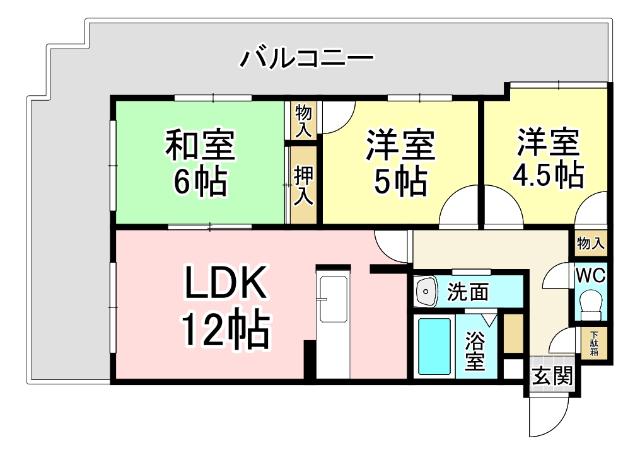 エルザサンリバー戸畑 間取り図画像