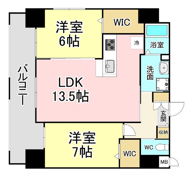 クレスト西小倉 間取り図画像