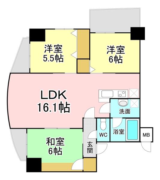 オールセインツ 間取り図画像
