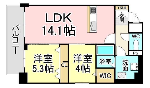 Mys Casetta Kokura 間取り図画像