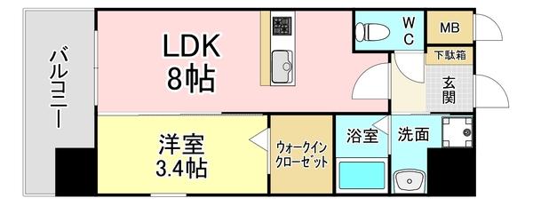 YSP黒崎 間取り図画像