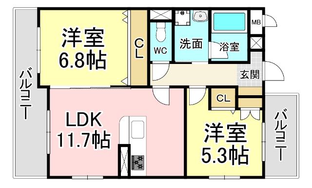 KIRA　YAESU 間取り図画像