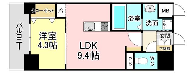 LEGEND紺屋町 間取り図画像