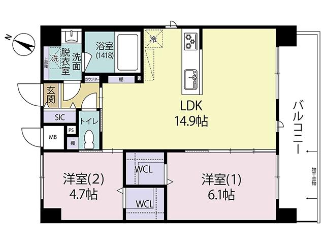 Arista箱崎（601） 間取り図画像