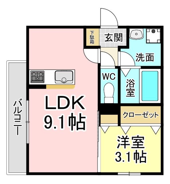 D-room戸畑 間取り図画像