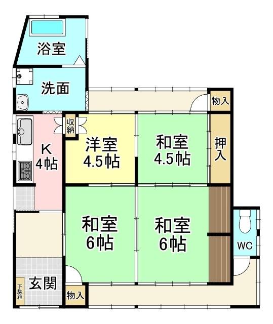 木町4丁目貸家 間取り図画像
