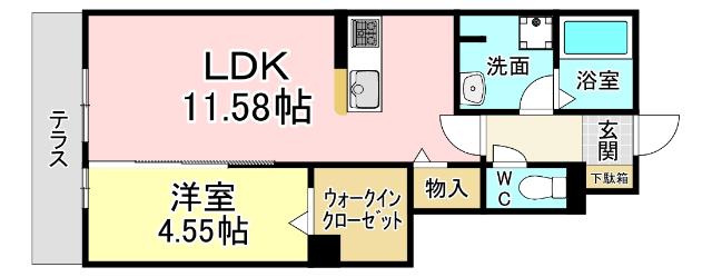 北九州市小倉南区蒲生アパート 間取り図画像