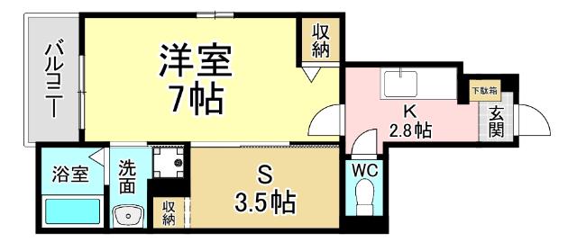 北九州市小倉南区葛原東アパート 間取り図画像