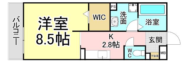 北九州市門司区高田アパート 間取り図画像