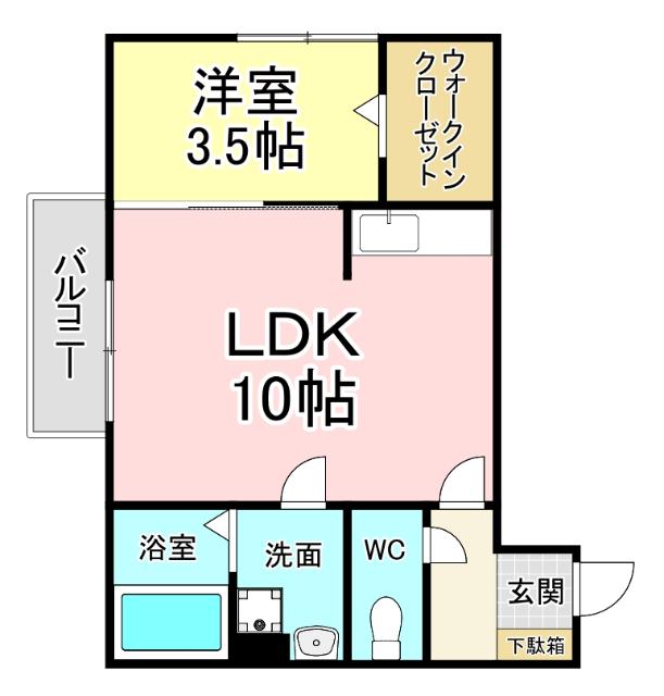 北九州市小倉南区葛原本町アパート 間取り図画像