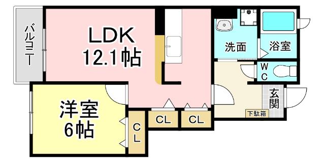 北九州市小倉南区葛原東アパート 間取り図画像