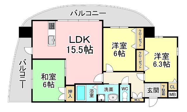 サンシャイン真鶴リバーサイド 間取り図画像