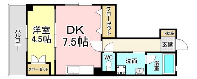 北九州市小倉南区朽網東アパート 間取り図画像