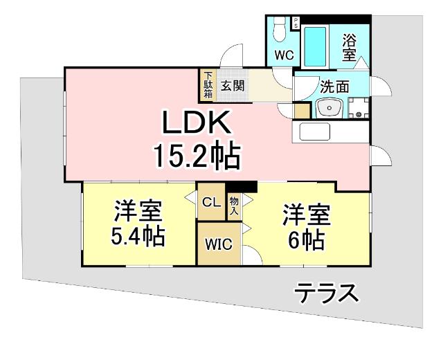 Ｖｅｎｔ Ｖｅｒｔ 丸町 間取り図画像
