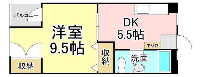 第12小倉三萩野IR BLD. 間取り図画像