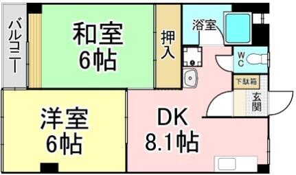 第12小倉三萩野IR BLD. 間取り図画像
