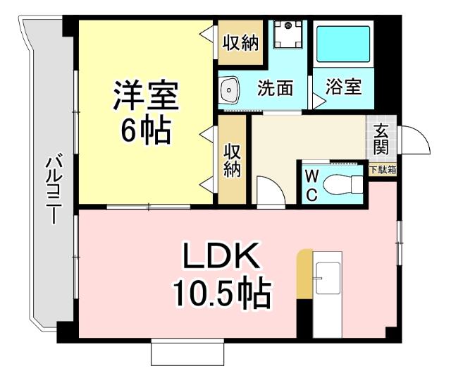 北九州市小倉南区蒲生マンション 間取り図画像