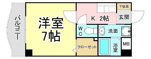 北九州市小倉北区下到津マンション 間取り図画像