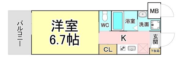 アミュゼ城野 間取り図画像