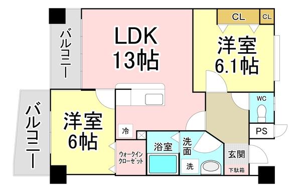 アビタシオン蒲生 間取り図画像