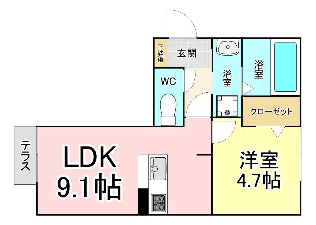 D-room城野 間取り図画像