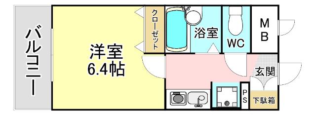 ライオンズマンション三萩野駅前 間取り図画像