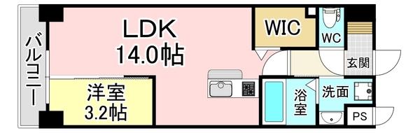 北九州市小倉北区香春口マンション 間取り図画像