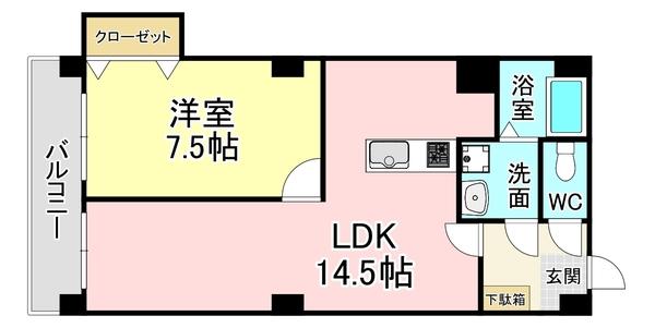 グランベール小倉駅前 間取り図画像