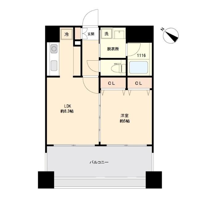 パークフラッツ博多吉塚（705） 間取り図画像