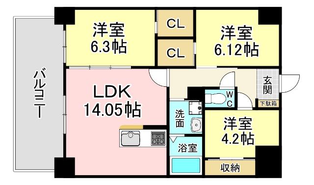 KSK南小倉コアプレイス 間取り図画像