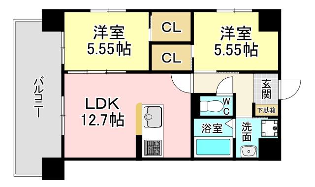 KSK南小倉コアプレイス 間取り図画像