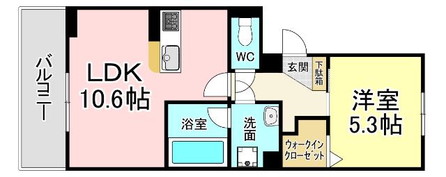 北九州市小倉北区高峰町アパート 間取り図画像