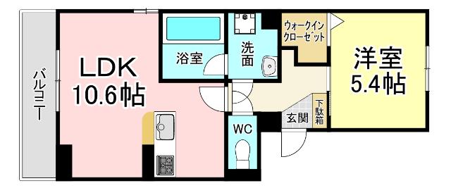 北九州市小倉北区高峰町アパート 間取り図画像