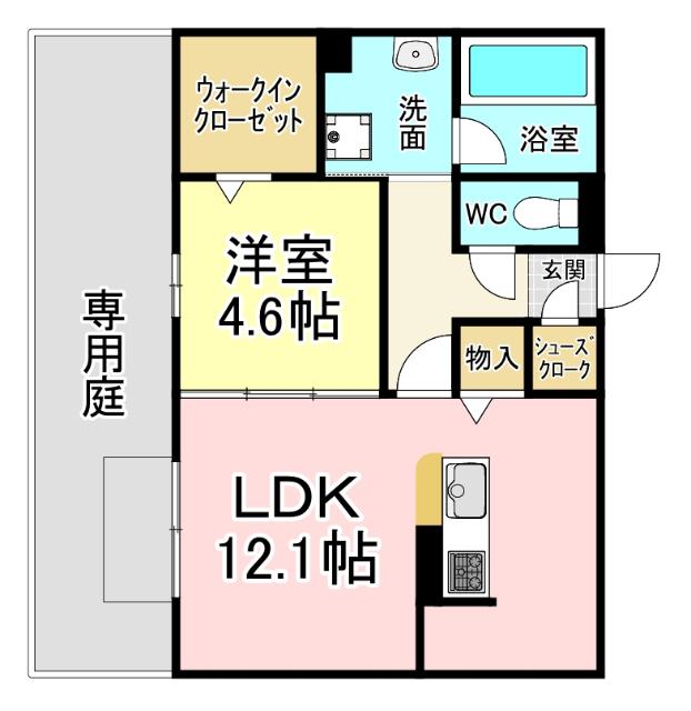 北九州市戸畑区中原東アパート 間取り図画像