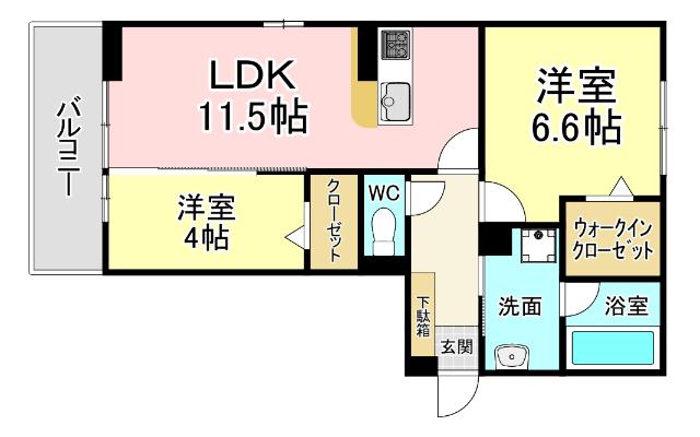 北九州市戸畑区中原東アパート 間取り図画像