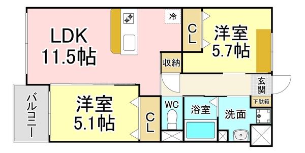 Prestige del 西海岸 間取り図画像