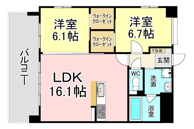 ニューガイア下曽根 間取り図画像