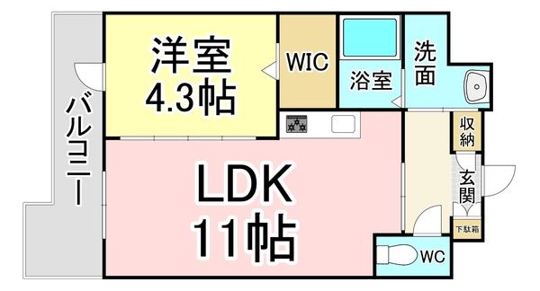 フェリシエ三萩野 間取り図画像