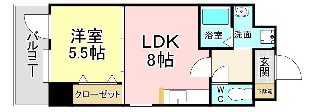 No.50　A・priori南小倉 間取り図画像