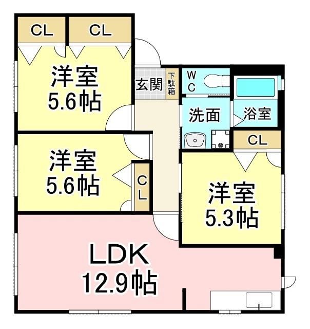 ウィステリアⅡ 間取り図画像