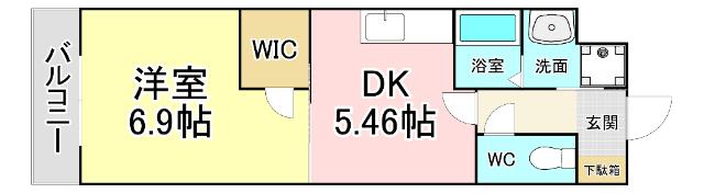 北九州市小倉北区片野マンション 間取り図画像