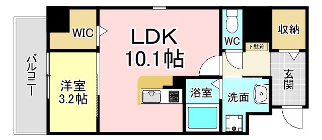 北九州市小倉北区大田町マンション 間取り図画像