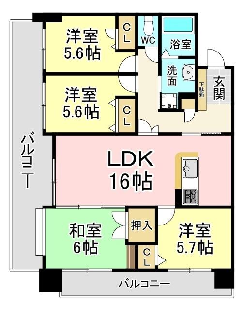 グランドパレスピエーリ安部山公園 間取り図画像