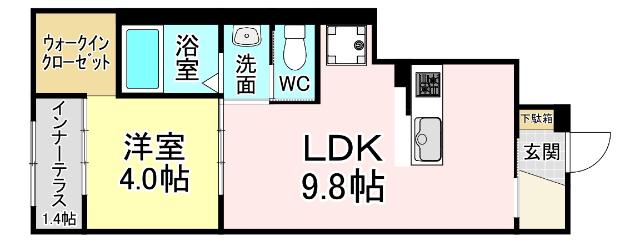 Ｃｈａｔ　ｎｏｉｒ　Ｍ．m 間取り図画像