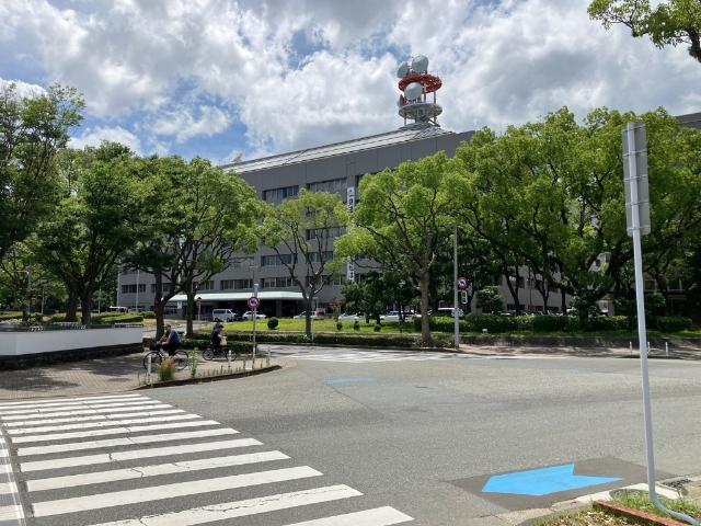 福岡県庁：1050m