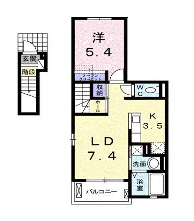 ベルフィミーモ東松島（205） 間取り図画像