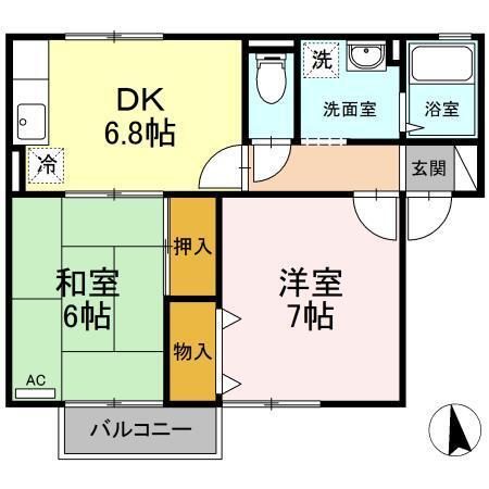 ハイネス悠（201） 間取り図画像