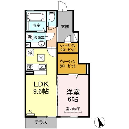 グランデュール　Ｂ（102） 間取り図画像