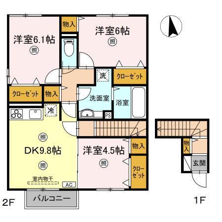 コンフォール　Ｃ（201） 間取り図画像